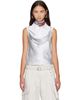 Acne Studios Acne Studios Silver Shiny Satin Top - 1