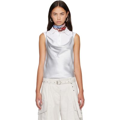 Acne Studios Acne Studios Silver Shiny Satin Top