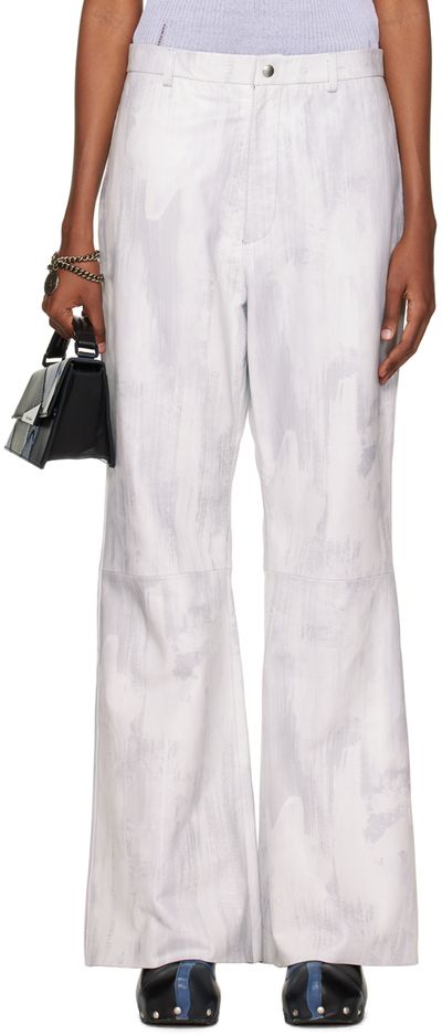 Acne Studios Acne Studios SSENSE Exclusive White Leather Trousers