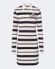 Acne Studios Acne Studios Striped cotton-blend jersey polo dress - 1