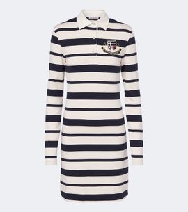 Acne Studios Acne Studios Striped cotton-blend jersey polo dress