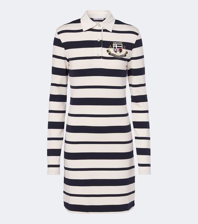 Acne Studios Acne Studios Striped cotton-blend jersey polo dress