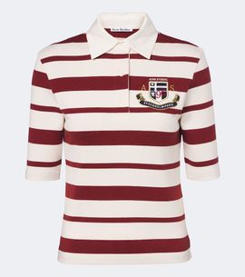 Acne Studios Acne Studios Striped cotton-blend jersey polo shirt
