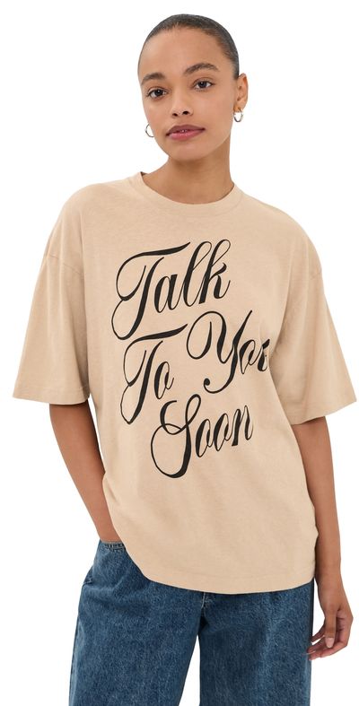 Acne Studios Acne Studios Talk To You Soon Tee Beige