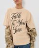 Acne Studios Acne Studios Talk To You Soon Tee Beige - 2