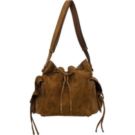 Acne Studios Acne Studios Tan Multipocket Suede Bucket Bag