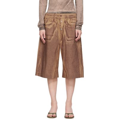 Acne Studios Acne Studios Tan Printed Shorts