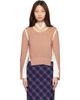 Acne Studios Acne Studios Tan Wrinkled V-Neck Sweater - 1
