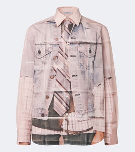 Acne Studios Acne Studios Trompe-l'œil cotton poplin shirt