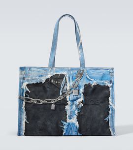 Acne Studios Acne Studios Trompe-lâÅil printed canvas tote bag