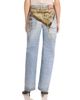 Acne Studios Acne Studios Trompe L'il Scarf Print Straight Leg Jeans in Light Blue - 3