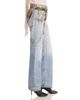 Acne Studios Acne Studios Trompe L'il Scarf Print Straight Leg Jeans in Light Blue - 4