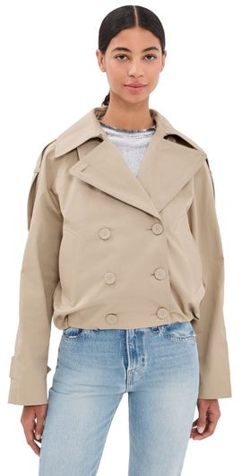 Acne Studios Acne Studios Twill Double Breasted Trench Coat Pale Beige