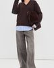 Acne Studios Acne Studios V Neck Pullover Wool Sweater Dark Brown - 5