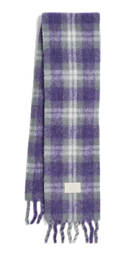 Acne Studios Acne Studios Valley Check Scarf Grey/Purple One