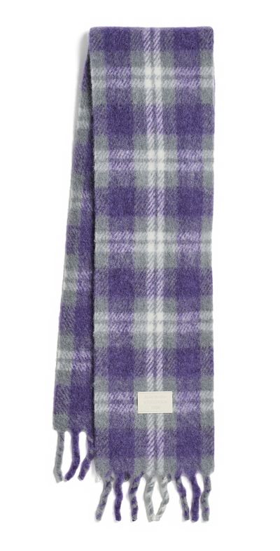 Acne Studios Acne Studios Valley Check Scarf Grey/Purple One