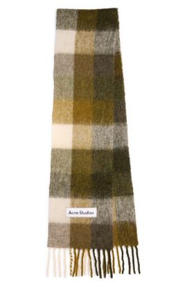 Acne Studios Acne Studios Vally Plaid Alpaca, Wool & Mohair Blend Scarf