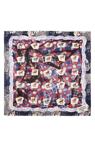 Acne Studios Acne Studios Volta Ceramics Print Square Organic Silk Scarf