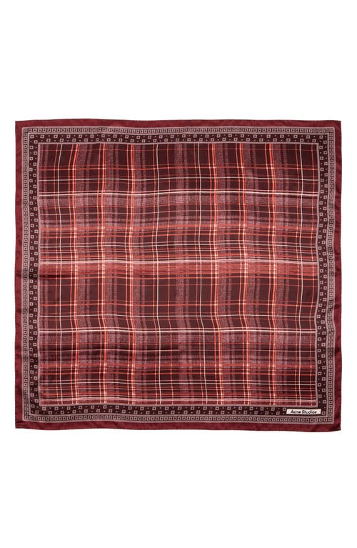 Acne Studios Acne Studios Volta Check Organic Silk Square Scarf
