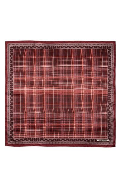 Acne Studios Acne Studios Volta Check Organic Silk Square Scarf