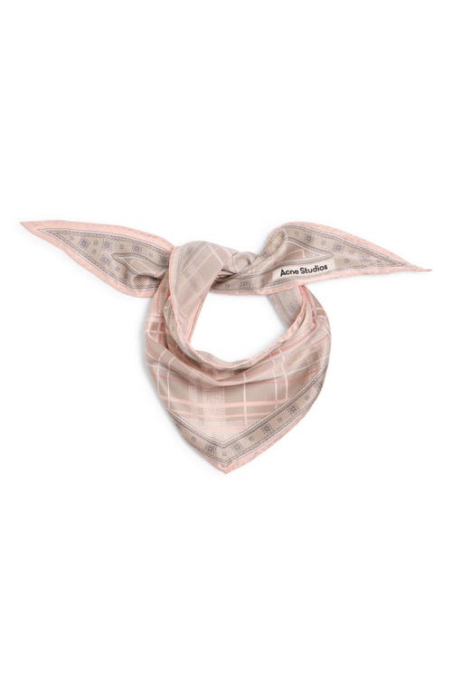 Acne Studios Acne Studios Volta Check Organic Silk Triangle Scarf
