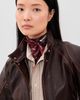Acne Studios Acne Studios Volta Triangle Check Scarf Burgandy One - 3
