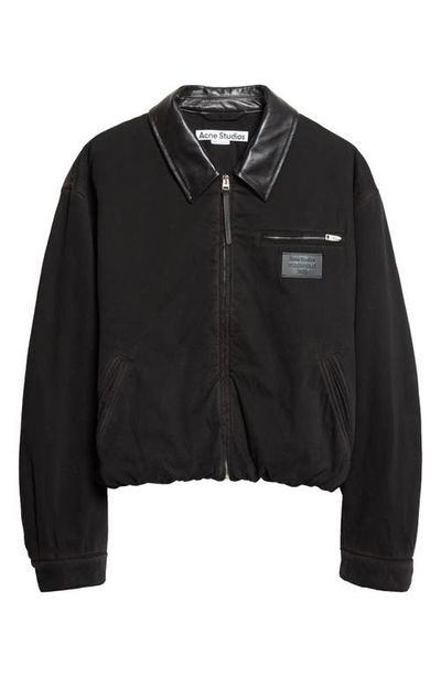 Acne Studios Acne Studios Washed Organic Cotton Twill Bomber Jacket