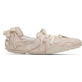 Acne Studios Acne Studios White & Beige Lace-Up Leather Sneakers