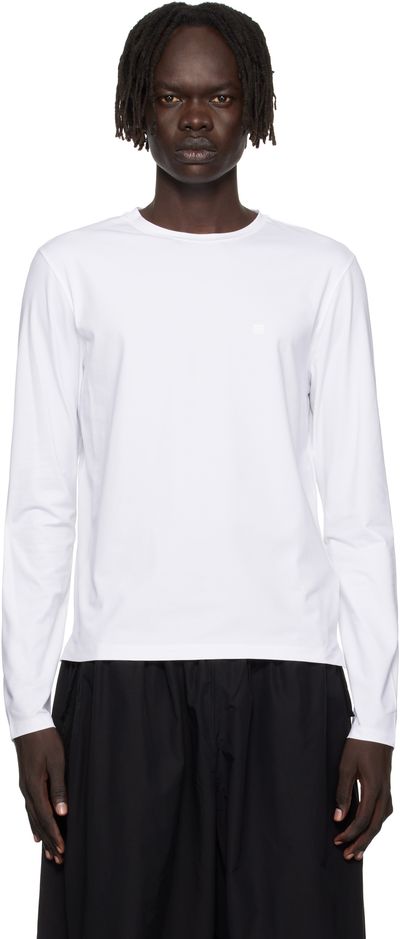 Acne Studios Acne Studios White Long Sleeve Regular Fit T-shirt