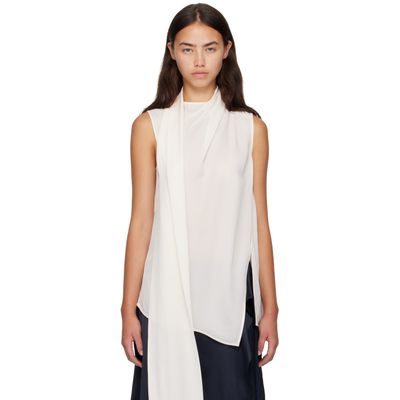 Acne Studios Acne Studios White Silk Sleeveless Blouse