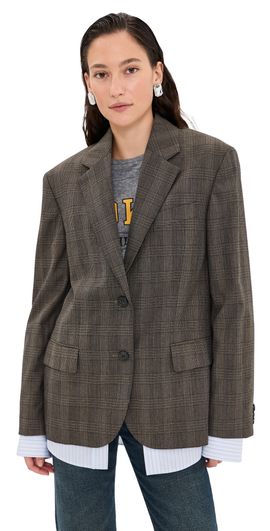 Acne Studios Acne Studios Wool Blend Blazer Brown/Black