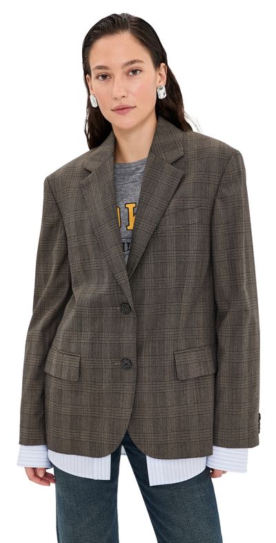Acne Studios Acne Studios Wool Blend Blazer Brown/Black