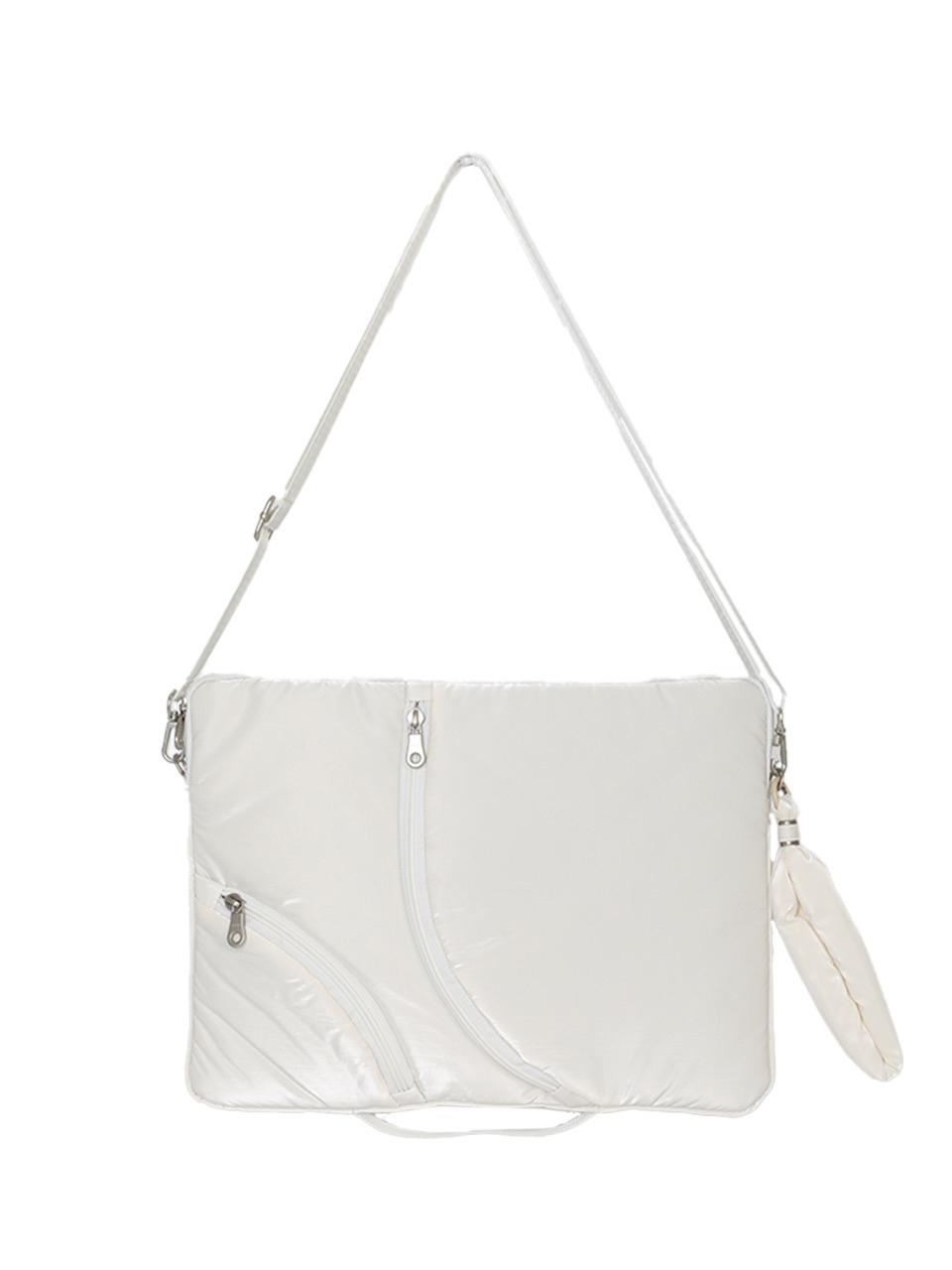 ACOC 13-inch Cushioned Detachable Strap Laptop Clutch [Cream]