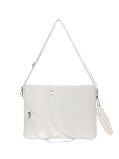 ACOC 13-inch Cushioned Detachable Strap Laptop Clutch [Cream]