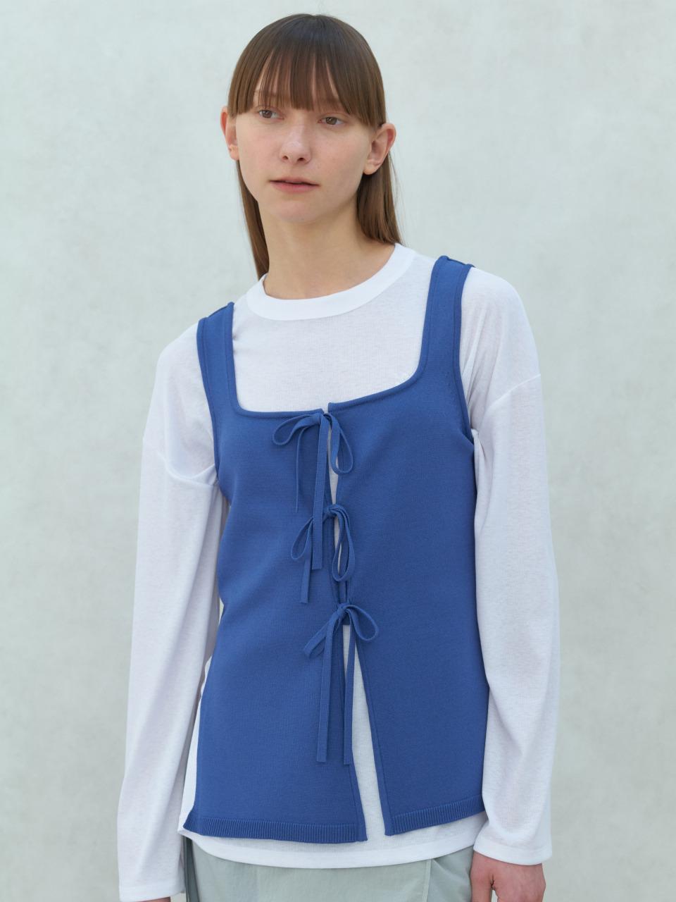ACOC Flora Tie Adjustable 2-Way Vest [Blue]