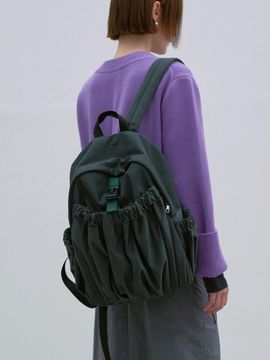 ACOC Gathered Canvas Durable Backpack [Green]