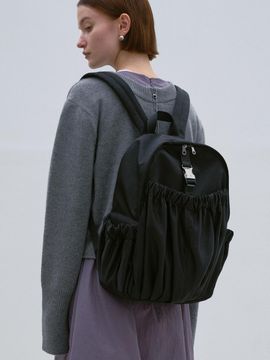 ACOC Gathered Durable Adjustable Backpack [Black]