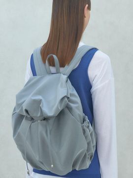 ACOC Pleated Premium Nylon Backpack [Gray]