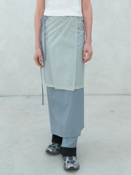 ACOC Sheer Wrap Adjustable Length Skirt [Gray]
