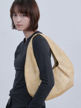 ACOC Structured Pebbled Leather Medium Bag [Yellow]