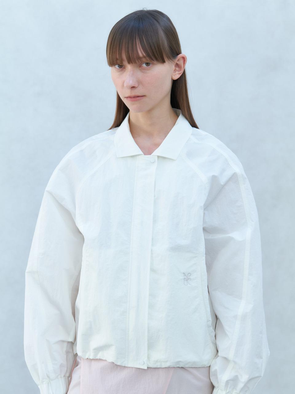 ACOC Three-Dimensional Round Nylon Blouson [WHITE]