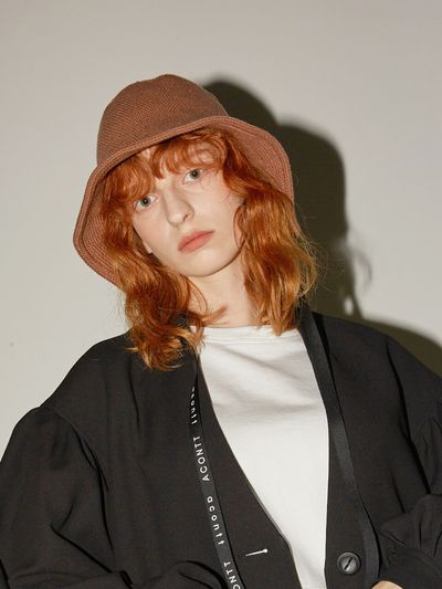 ACONTT Wool Knit Bonnet - BRICK