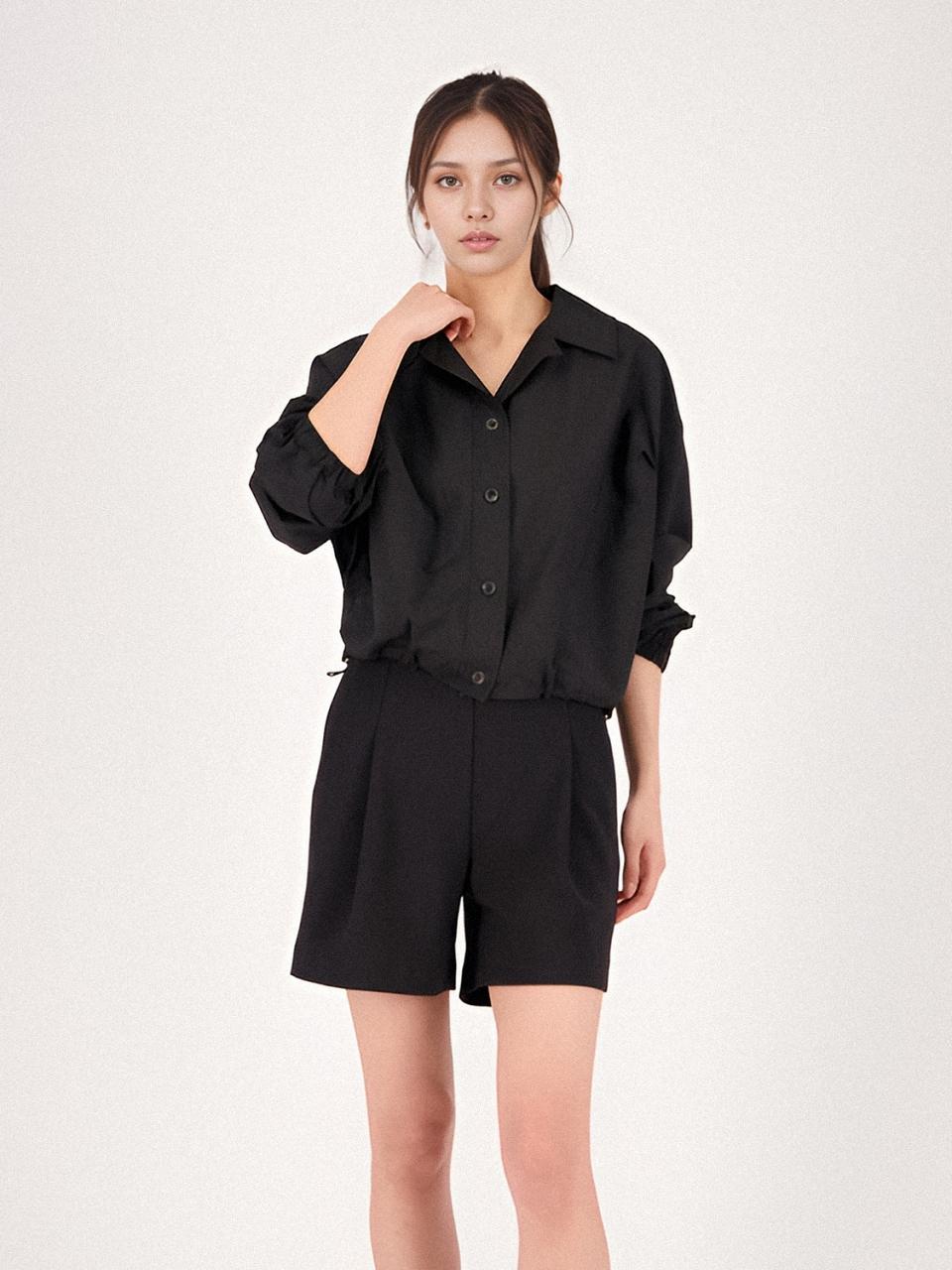 ACUD Light String Shirt Blouse [Black]