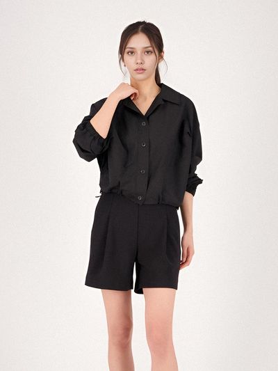ACUD Light String Shirt Blouse [Black]