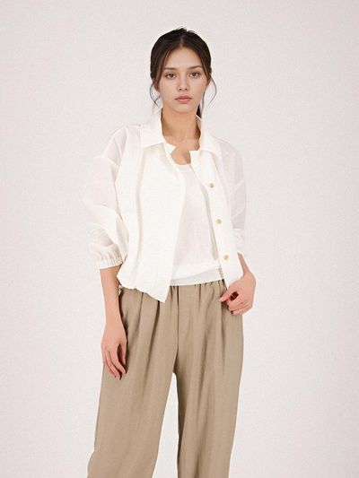 ACUD Light String Shirt Blouse [White]