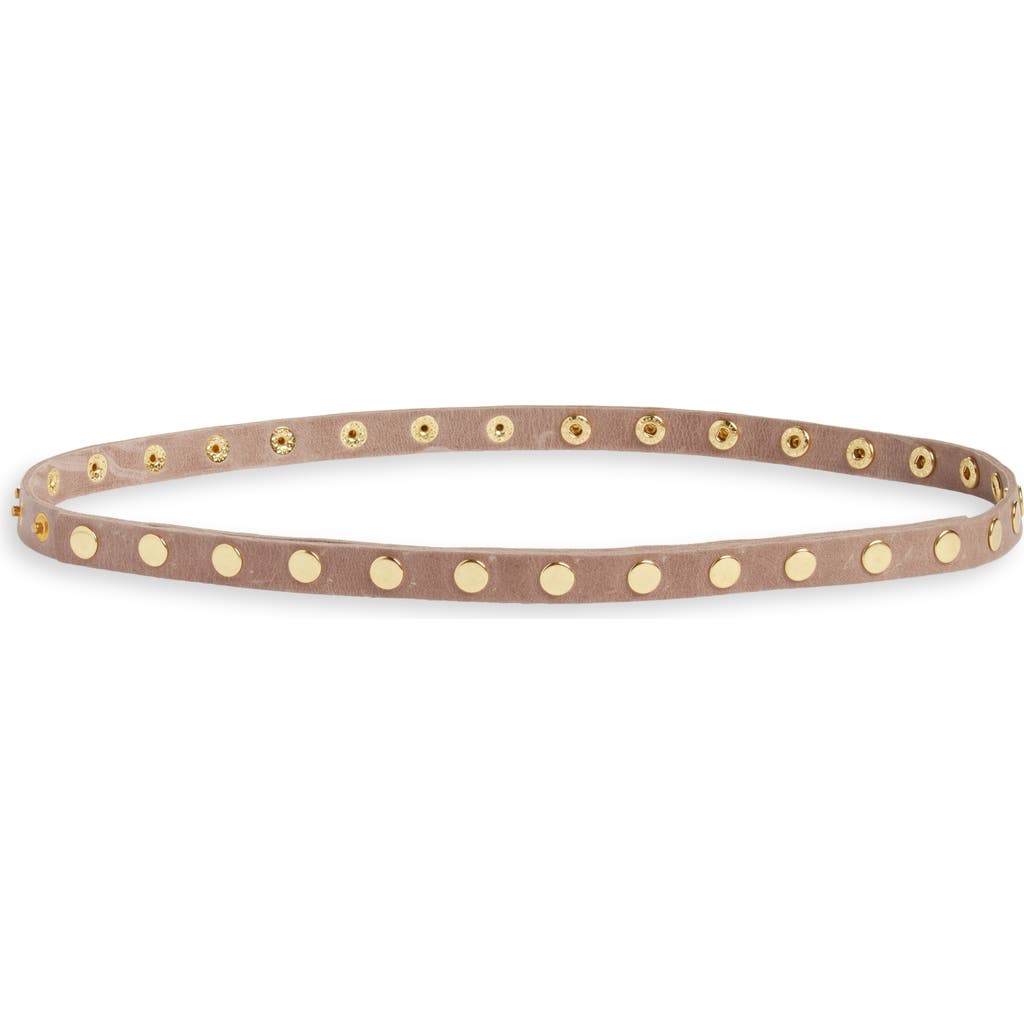 Ada Ada 'Cala' Studded Skinny Leather Belt