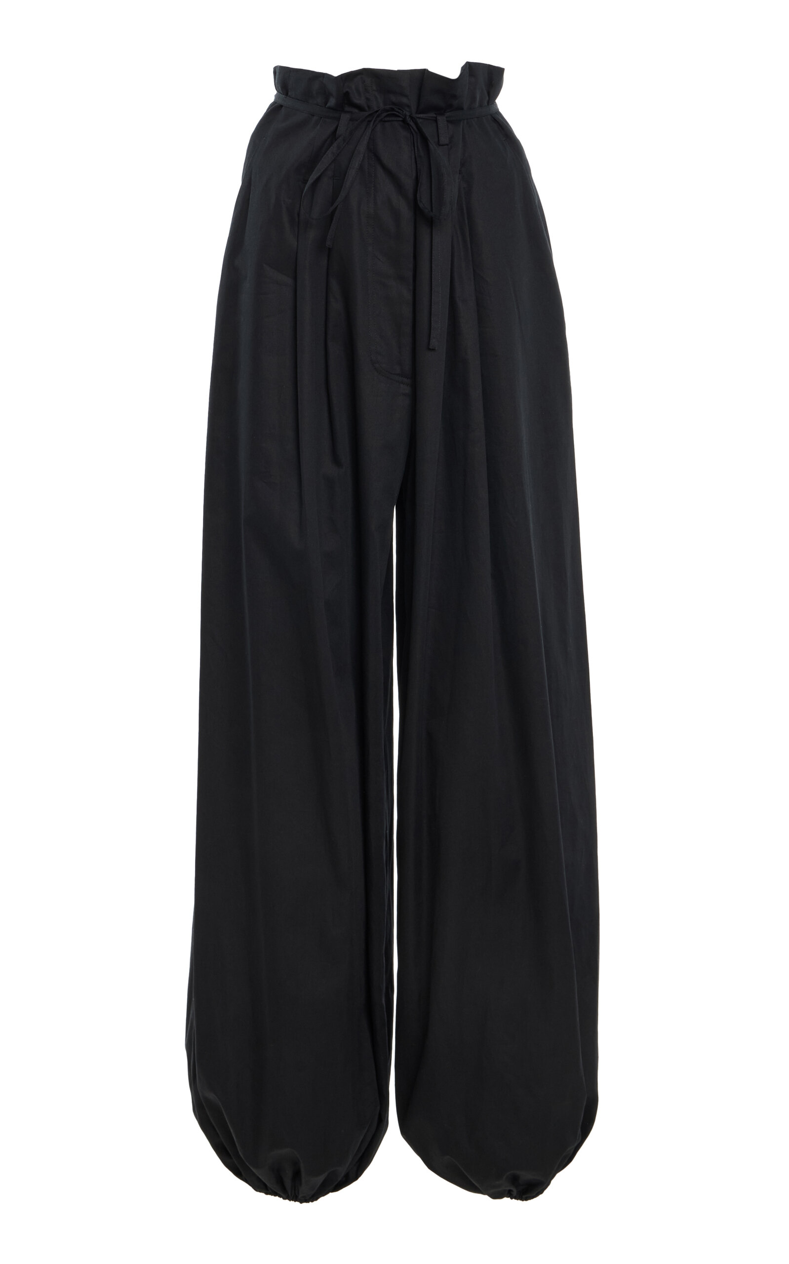 Adam Lippes Adam Lippes Paperbag CottonPoplin WideLeg Pants