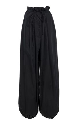 Adam Lippes Adam Lippes Paperbag CottonPoplin WideLeg Pants