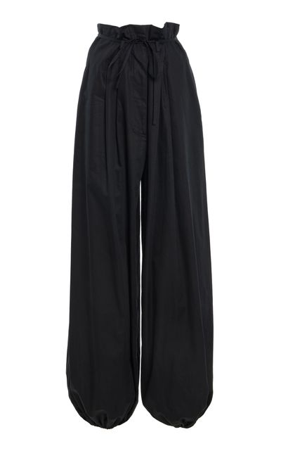 Adam Lippes Adam Lippes Paperbag CottonPoplin WideLeg Pants