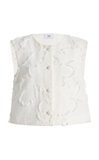 Adam Lippes Adam Lippes Remo Cotton Fil Coupe Top